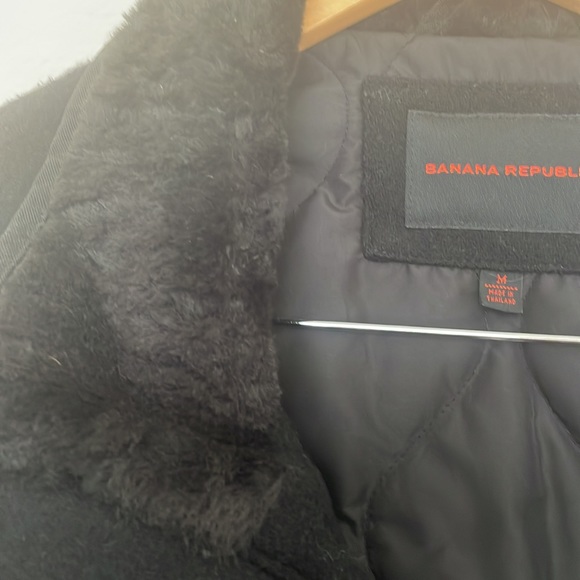 Banana Republic black mens wool blend coat - Picture 10 of 12